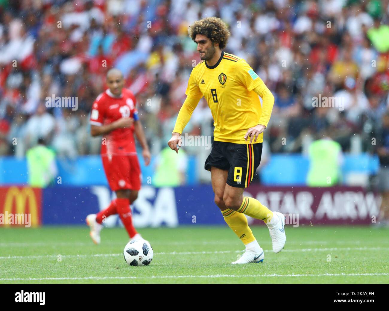 Gruppo G Belgio / Tunisia - Coppa del mondo FIFA Russia 2018 Marouane Fellaini (Belgio) allo Stadio Spartak di Mosca, Russia il 23 giugno 2018. (Foto di Matteo Ciambelli/NurPhoto) Foto Stock