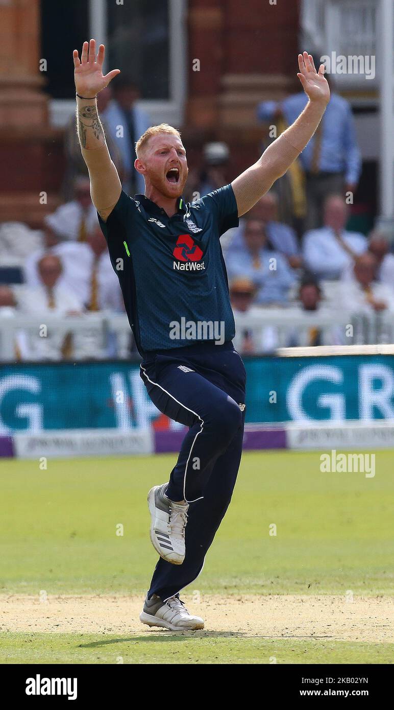 Inghilterra ben Stokes durante il 2nd Royal London One Day International Series match tra Inghilterra e India al Lords Cricket Ground di Londra, Inghilterra il 14 luglio 2018. (Foto di Action Foto Sport/NurPhoto) Foto Stock