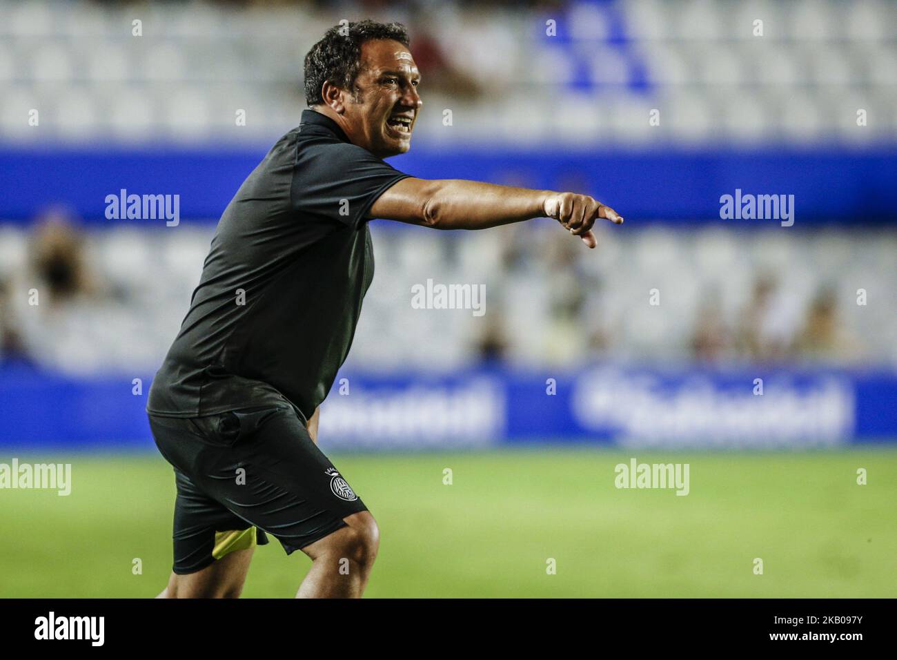 Eusebio Sacristan dalla Spagna allenatore del Girona FC durante la partita amichevole contro il CE Sabadell della pre-stagione 2018/2019 la Liga a la Nova Creu alta Stadio, Sabadell il 02 agosto del 2018. (Foto di Xavier Bonilla/NurPhoto) Foto Stock