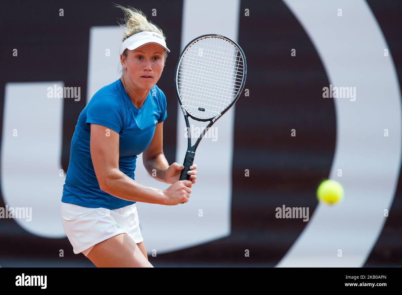 Katarzyna Kawa durante Varsavia - ITF Womens Circuit Tenis Tournament 2018 a Varsavia, Polonia, il 10 agosto 2018. (Foto di Foto Olimpik/NurPhoto) Foto Stock