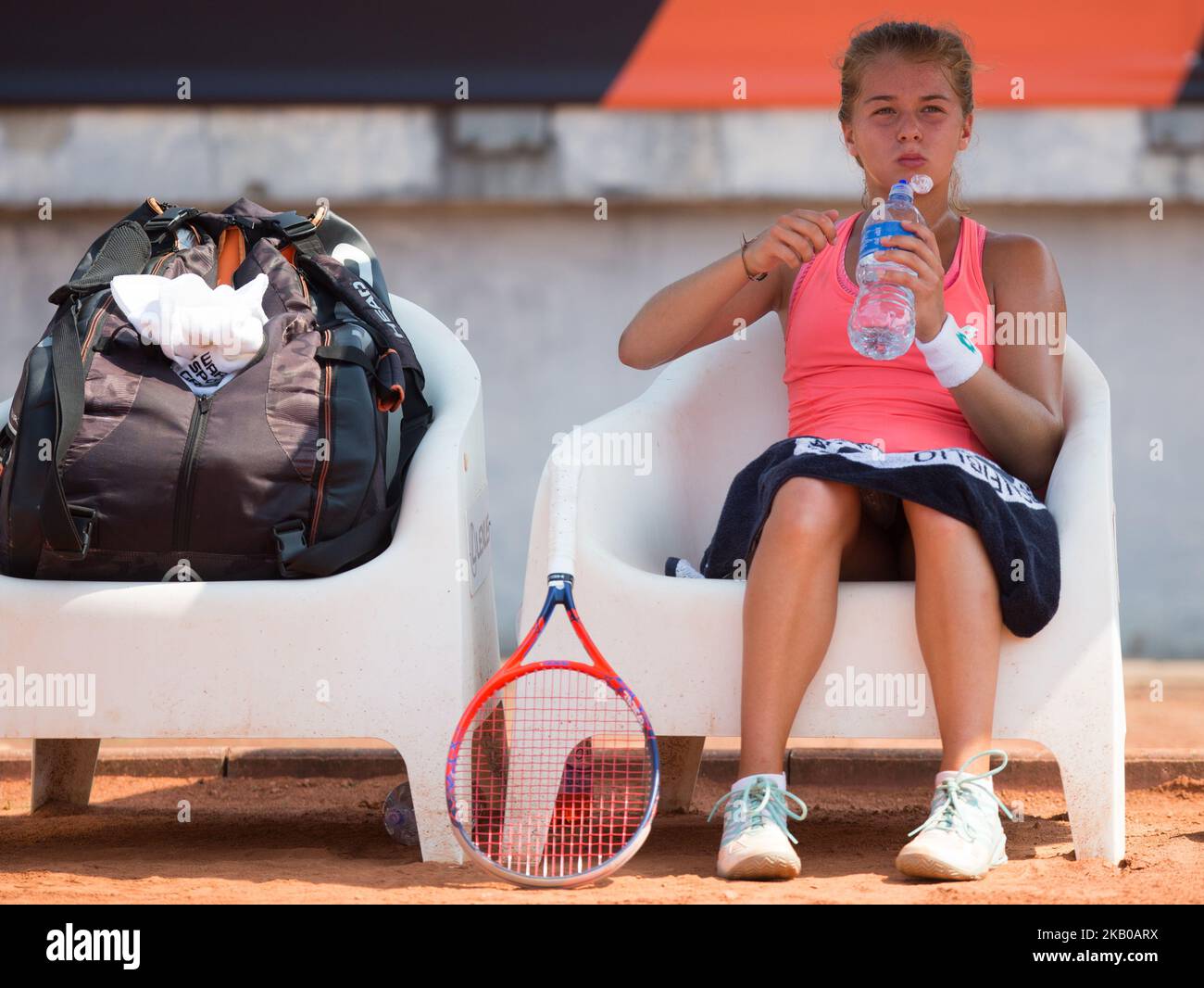 Maja Chwalinska durante Varsavia - ITF Womens Circuit Tenis Tournament 2018 a Varsavia, Polonia, il 10 agosto 2018. (Foto di Foto Olimpik/NurPhoto) Foto Stock