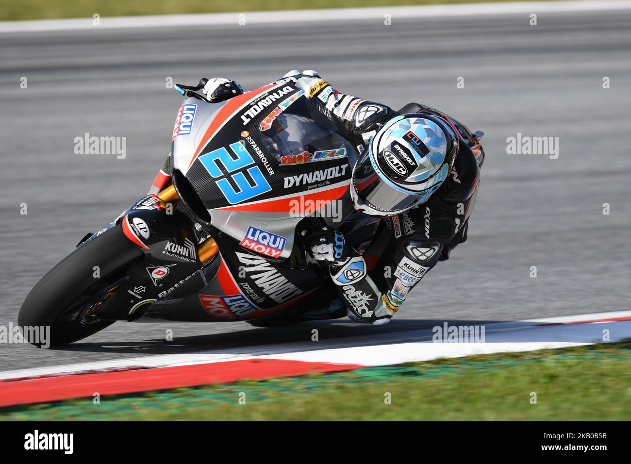 23 pilota tedesco Marcel Schrotter del Team Dynavolt gara GP intatta durante il riscaldamento del Gran premio di MotoGP austriaco nel Red Bull Ring di Spielberg, il 12 agosto 2018. (Foto di Andrea Diodato/NurPhoto) Foto Stock