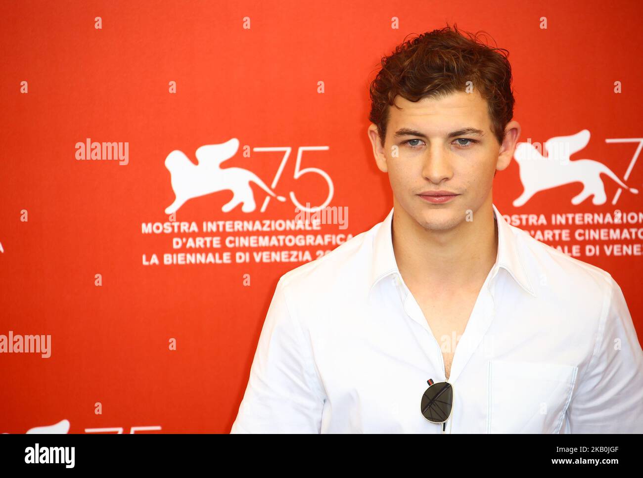 Tye Sheridan partecipa alla fotocellula 'The Mountain' durante il 75th° Festival del Cinema di Venezia, il 30 agosto 2018. (Foto di Matteo Chinellato/NurPhoto) Foto Stock