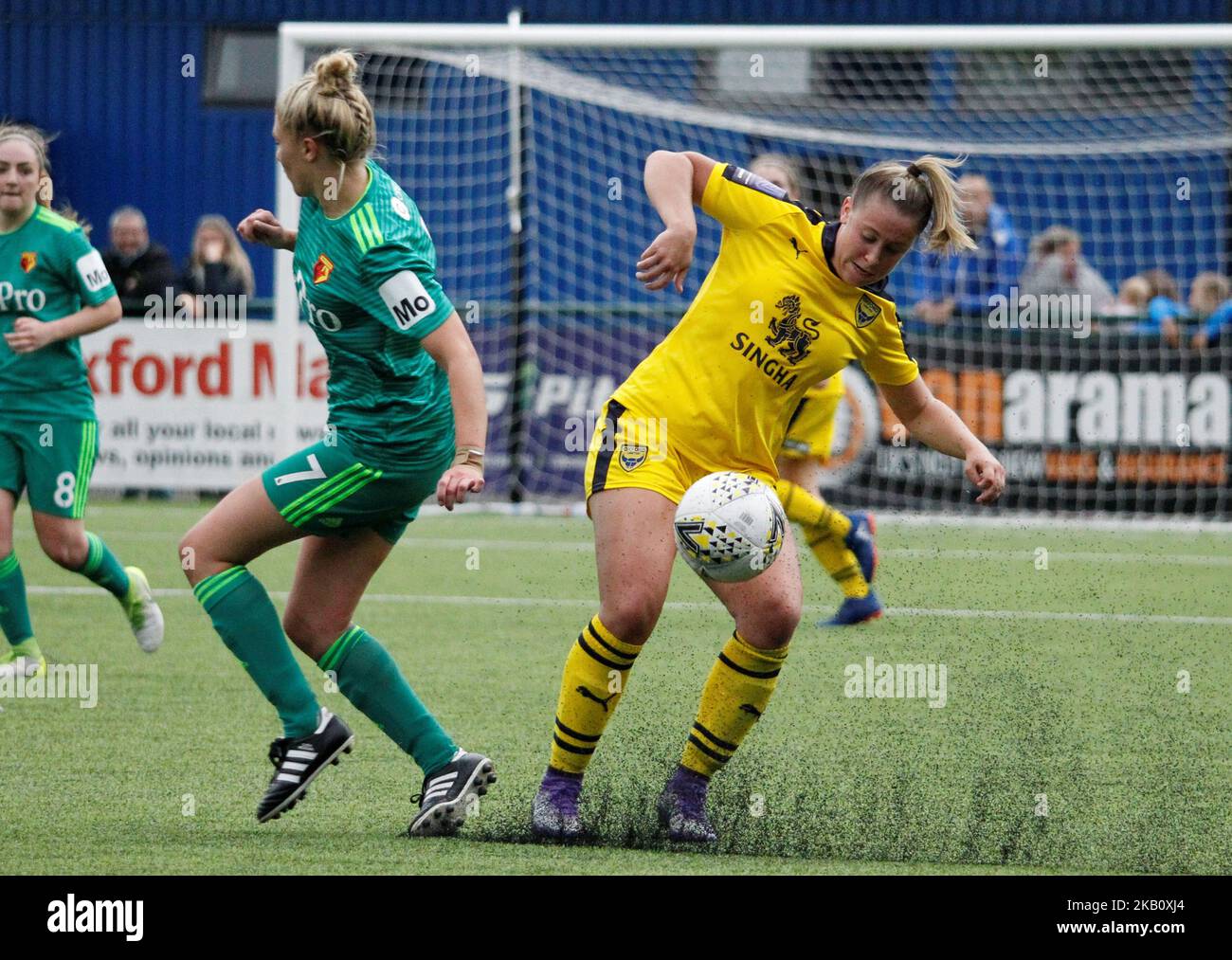 Flo Fyfe di Oxford durante la partita della fa Women's National League South tra Oxford United Women e Watford FC Ladies a Oxford City, Inghilterra, il 8 settembre 2018. (Foto di Action Foto Sport/NurPhoto) Foto Stock