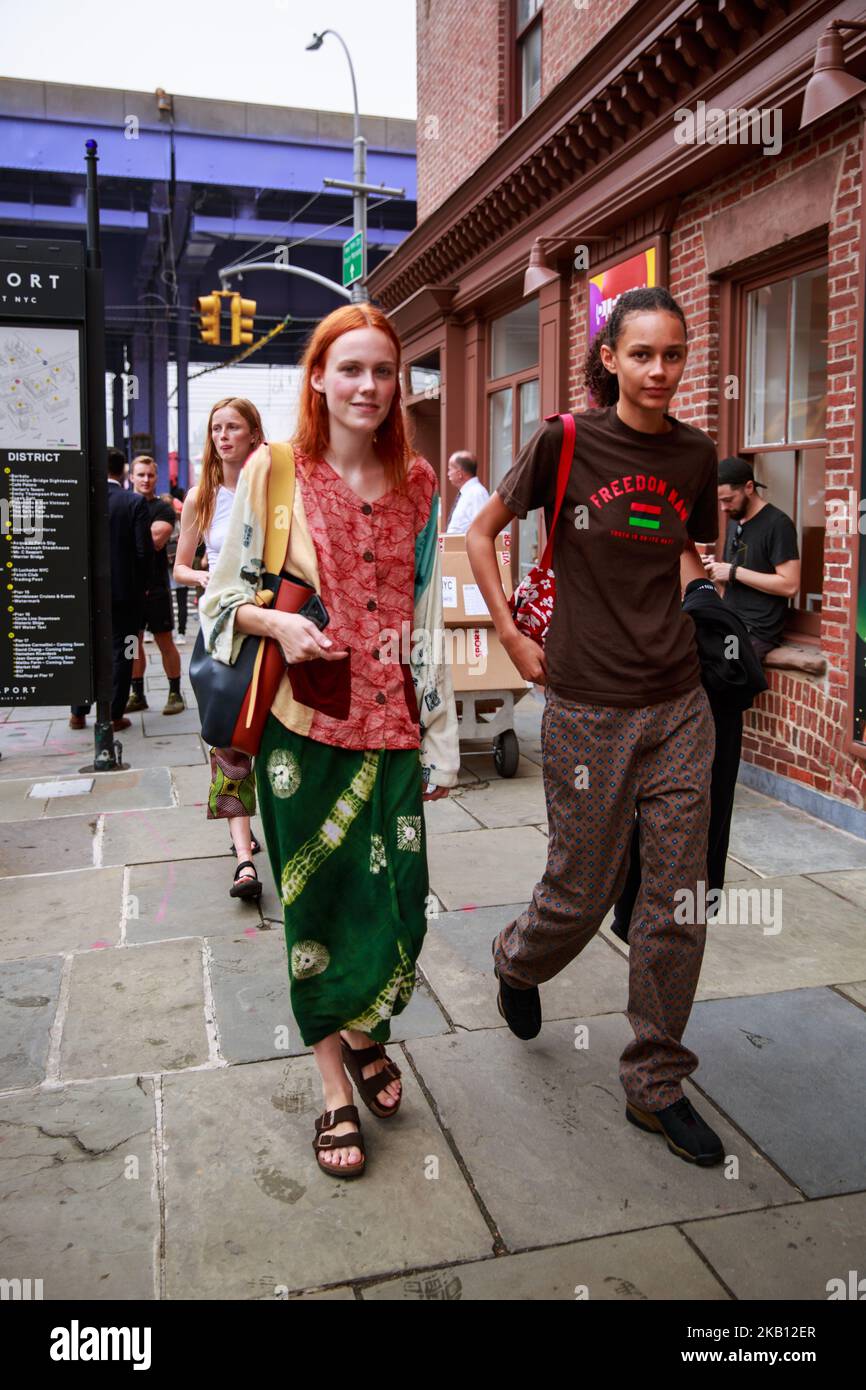 Fashionista/celebrità partecipa al Michael Kors show alla New York Fashion Week, a New York City, Stati Uniti, il 11 settembre 2018. Backstage (Foto di Oleg Chebotarev/NurPhoto) Foto Stock