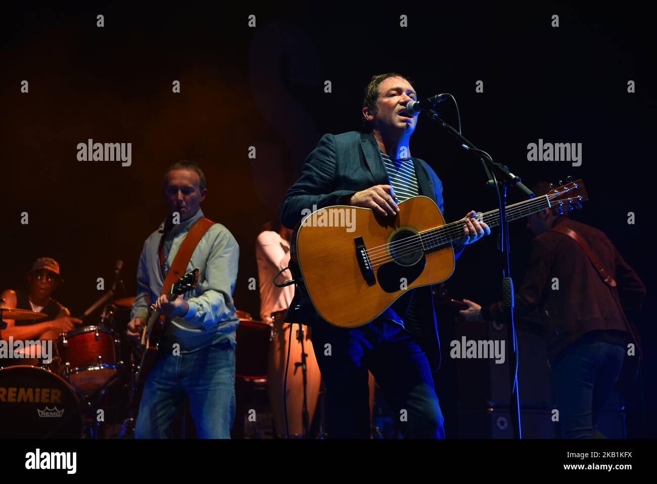 La rock band inglese Ocean Colour Scene si esibirà sul palco all'Academy Brixton del O2, durante lo Starshaped Festival, Londra, il 29 settembre 2018. L'attuale formazione è composta da Steve Cradock (chitarra), Simon Fowler (voce), Oscar Harrison (batteria) e Raymond Meade (basso). (Foto di Alberto Pezzali/NurPhoto) Foto Stock