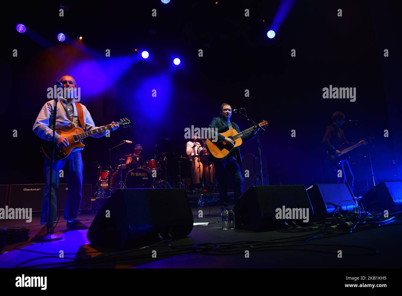 La rock band inglese Ocean Colour Scene si esibirà sul palco all'Academy Brixton del O2, durante lo Starshaped Festival, Londra, il 29 settembre 2018. L'attuale formazione è composta da Steve Cradock (chitarra), Simon Fowler (voce), Oscar Harrison (batteria) e Raymond Meade (basso). (Foto di Alberto Pezzali/NurPhoto) Foto Stock