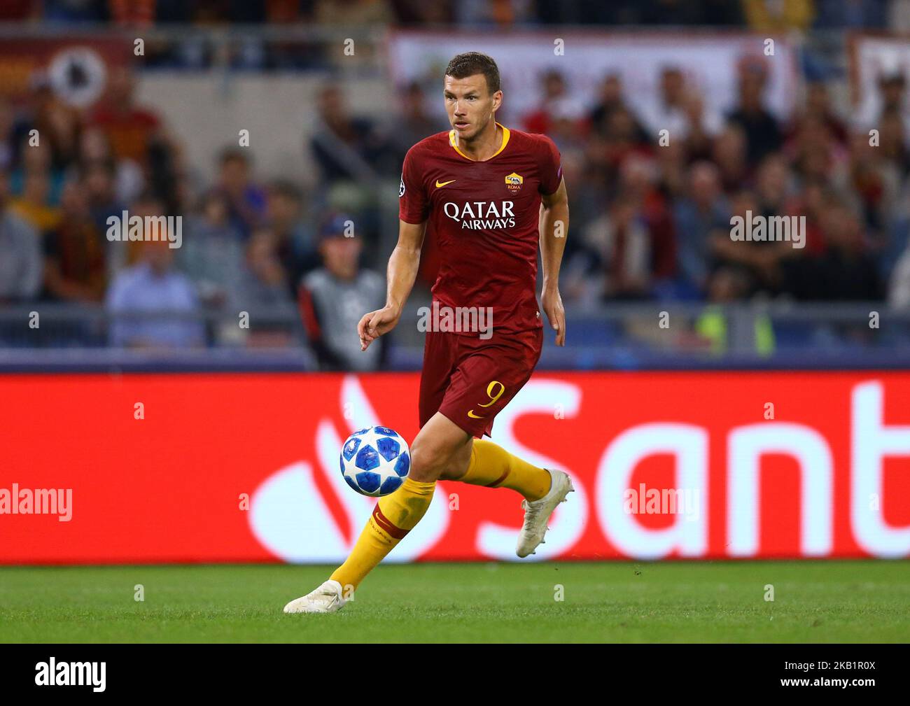 AS Roma / Viktoria Plzen : UEFA Champions League Group G Edin Dzeko di Roma allo Stadio Olimpico di Roma il 2 ottobre 2018. (Foto di Matteo Ciambelli/NurPhoto) Foto Stock