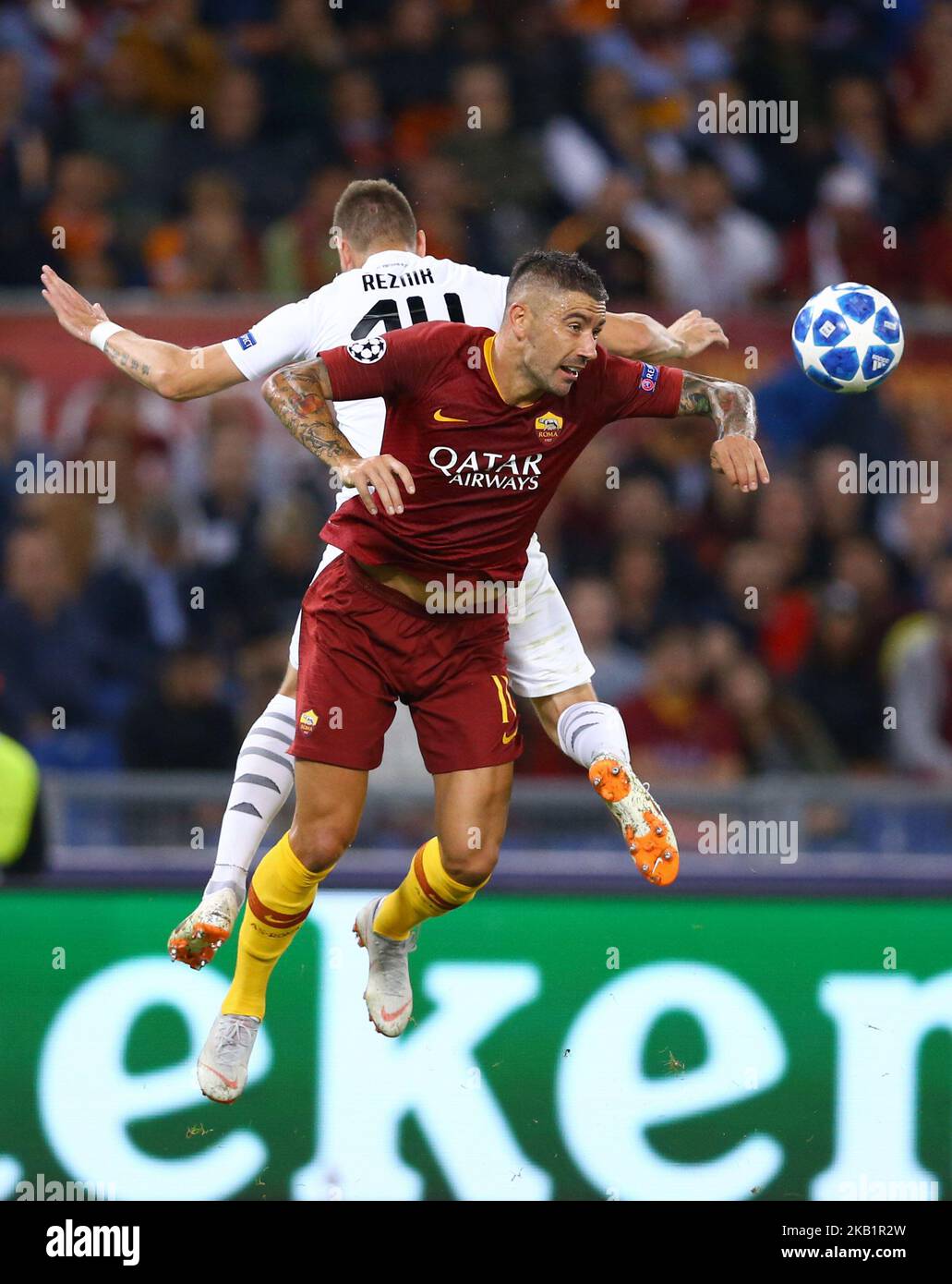 AS Roma / Viktoria Plzen : UEFA Champions League Group G Aleksandar Kolarov di Roma allo Stadio Olimpico di Roma il 2 ottobre 2018. (Foto di Matteo Ciambelli/NurPhoto) Foto Stock