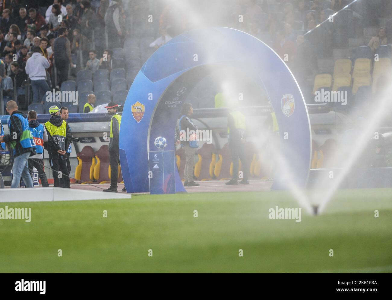 Durante la partita della UEFA Champions League G tra AS Roma e Viktoria Plzen allo stadio Olimpico del 02 ottobre 2018 a Roma. (Foto di Silvia Lore/NurPhoto) Foto Stock