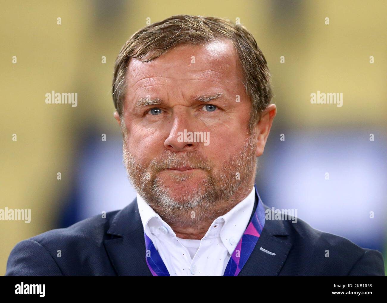 AS Roma / Viktoria Plzen : UEFA Champions League Group G Pavel Vrba responsabile di Viktoria Plzen allo Stadio Olimpico di Roma, Italia, il 2 ottobre 2018. (Foto di Matteo Ciambelli/NurPhoto) Foto Stock