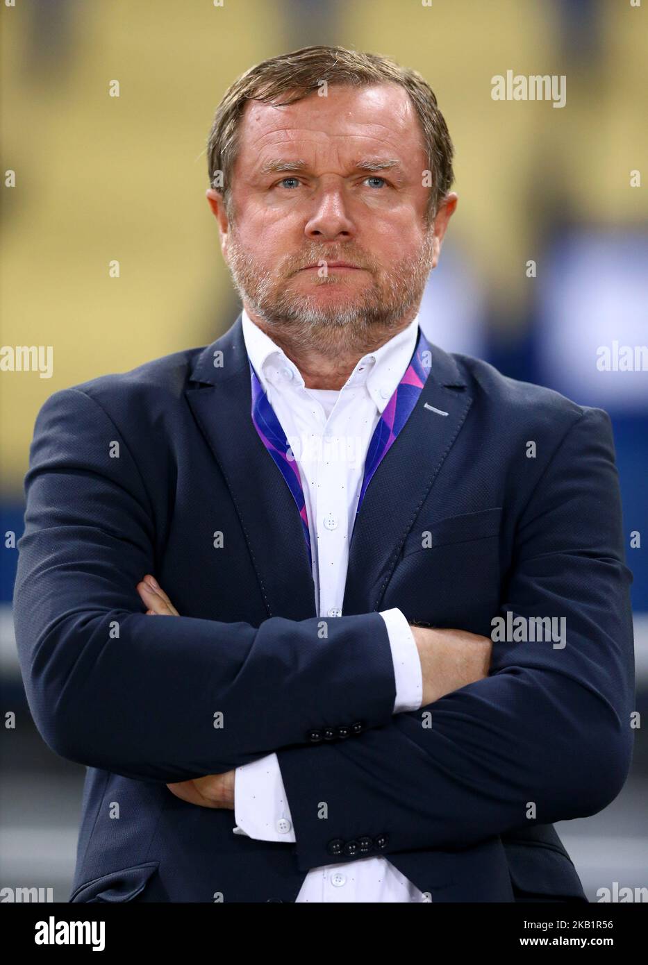 AS Roma / Viktoria Plzen : UEFA Champions League Group G Pavel Vrba responsabile di Viktoria Plzen allo Stadio Olimpico di Roma, Italia, il 2 ottobre 2018. (Foto di Matteo Ciambelli/NurPhoto) Foto Stock