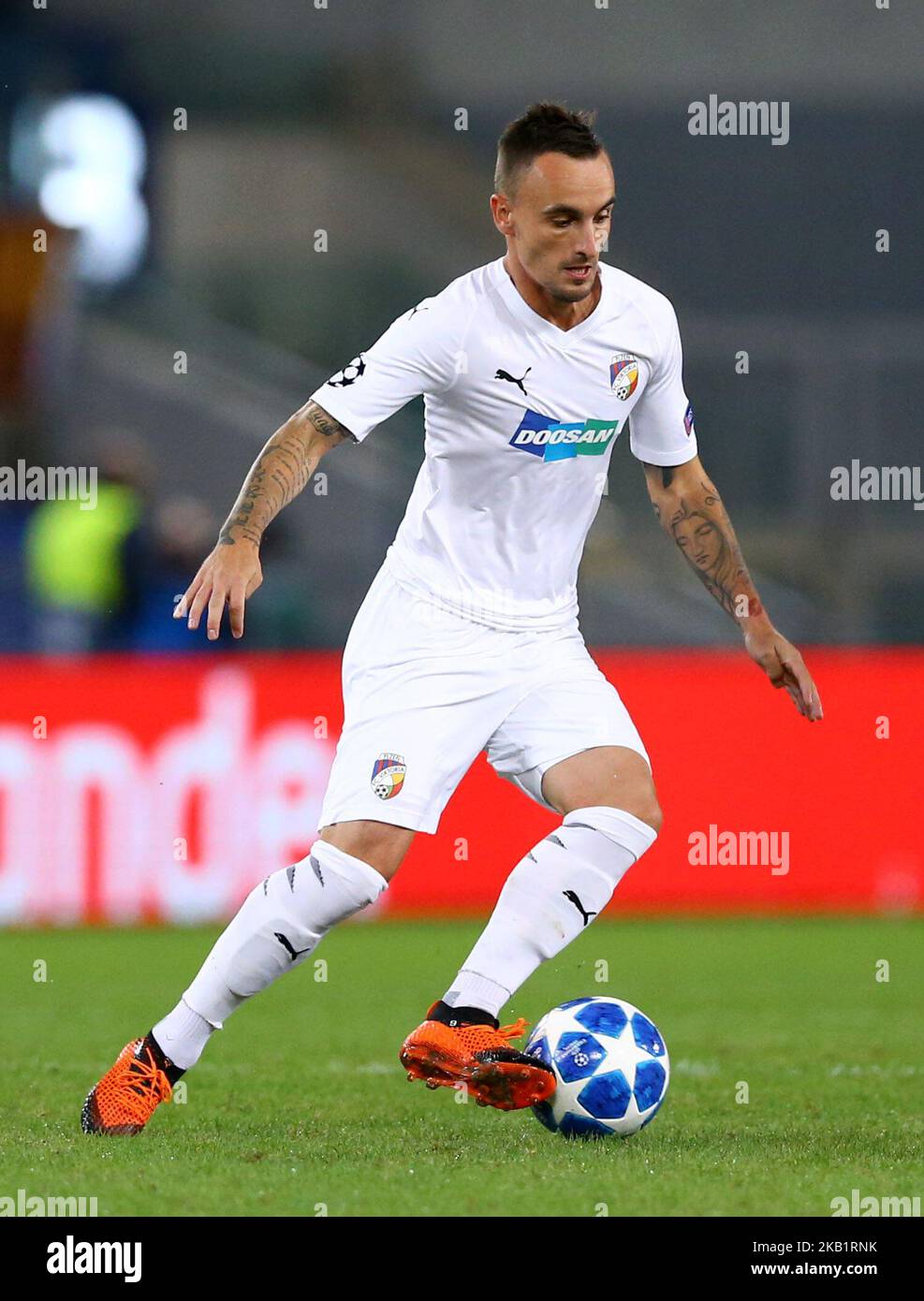 AS Roma / Viktoria Plzen : UEFA Champions League Group G Martin Zeman di Viktoria Plzen allo Stadio Olimpico di Roma, Italia, il 2 ottobre 2018. (Foto di Matteo Ciambelli/NurPhoto) Foto Stock