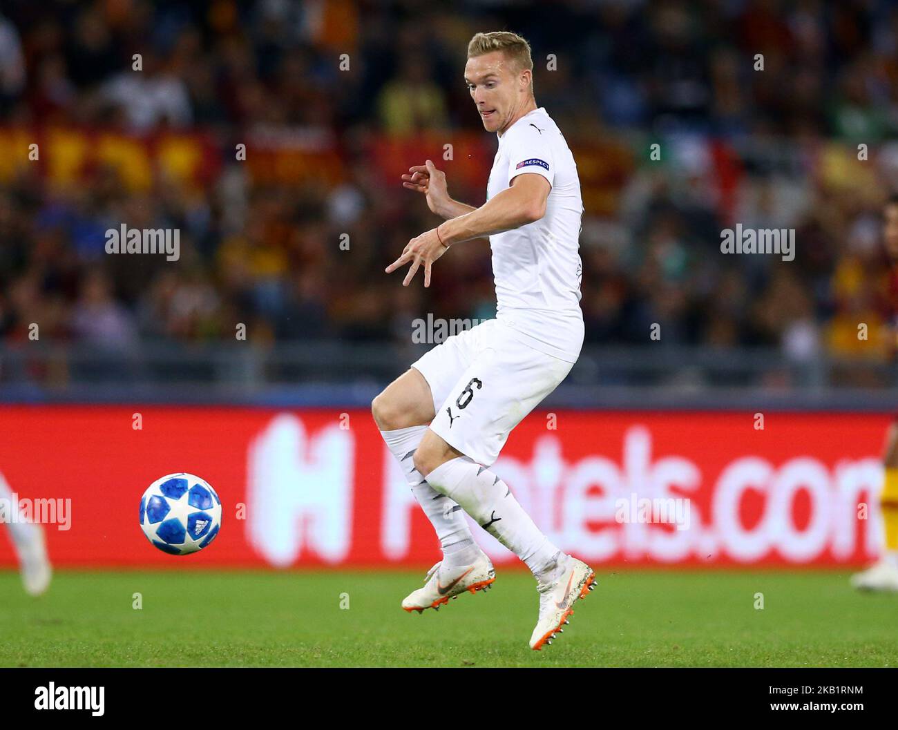 AS Roma / Viktoria Plzen : UEFA Champions League Group G Prochazka romana di Viktoria Plzen allo Stadio Olimpico di Roma, Italia, il 2 ottobre 2018. (Foto di Matteo Ciambelli/NurPhoto) Foto Stock
