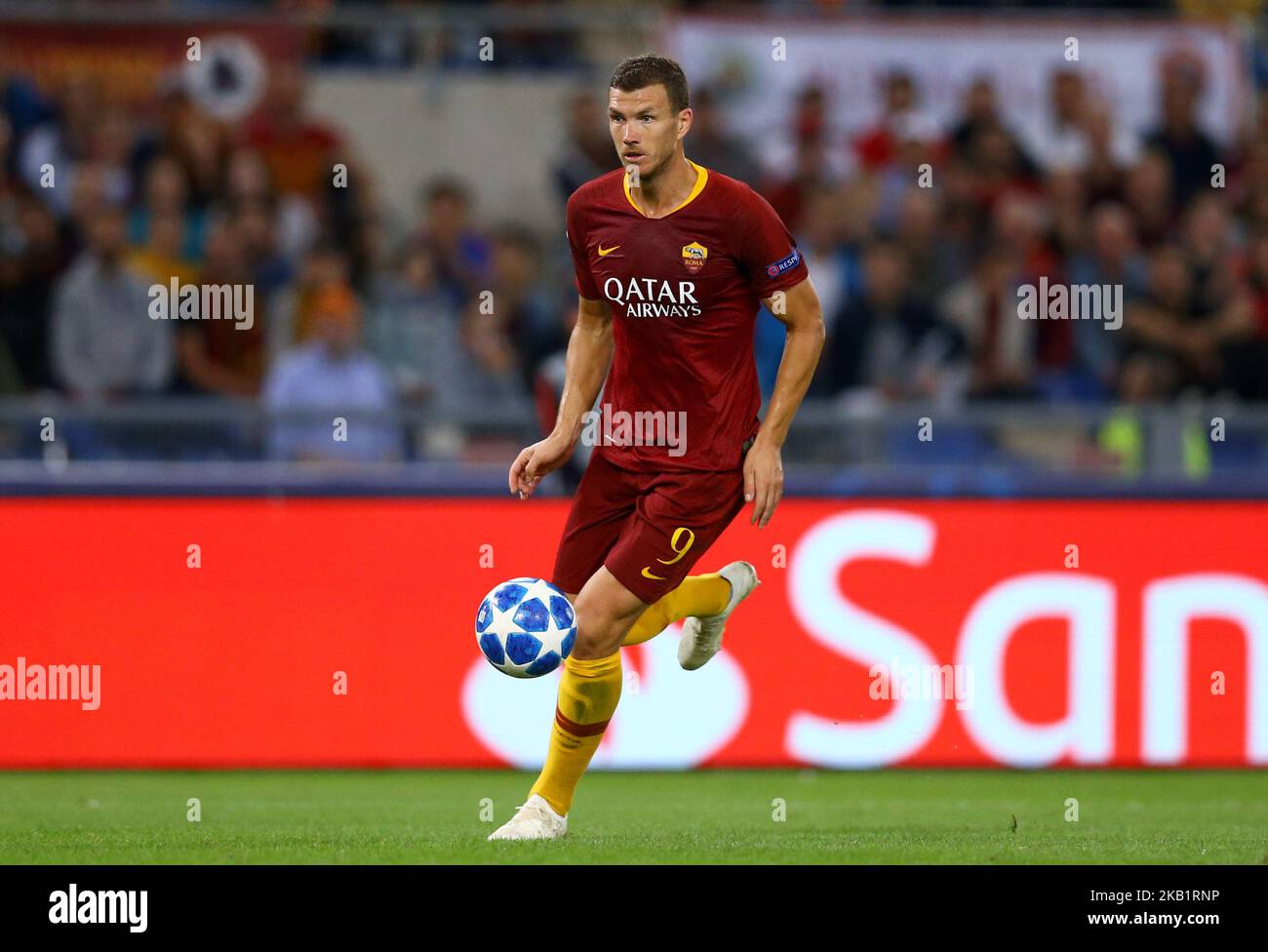 AS Roma / Viktoria Plzen : UEFA Champions League Group G Edin Dzeko di Roma allo Stadio Olimpico di Roma il 2 ottobre 2018. (Foto di Matteo Ciambelli/NurPhoto) Foto Stock