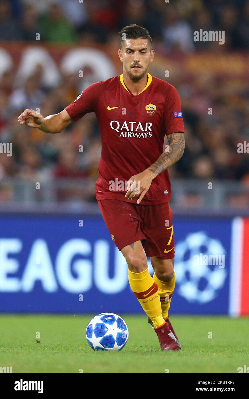 AS Roma / Viktoria Plzen : UEFA Champions League Group G Lorenzo Pellegrini di Roma, allo Stadio Olimpico di Roma, il 2 ottobre 2018. (Foto di Matteo Ciambelli/NurPhoto) Foto Stock