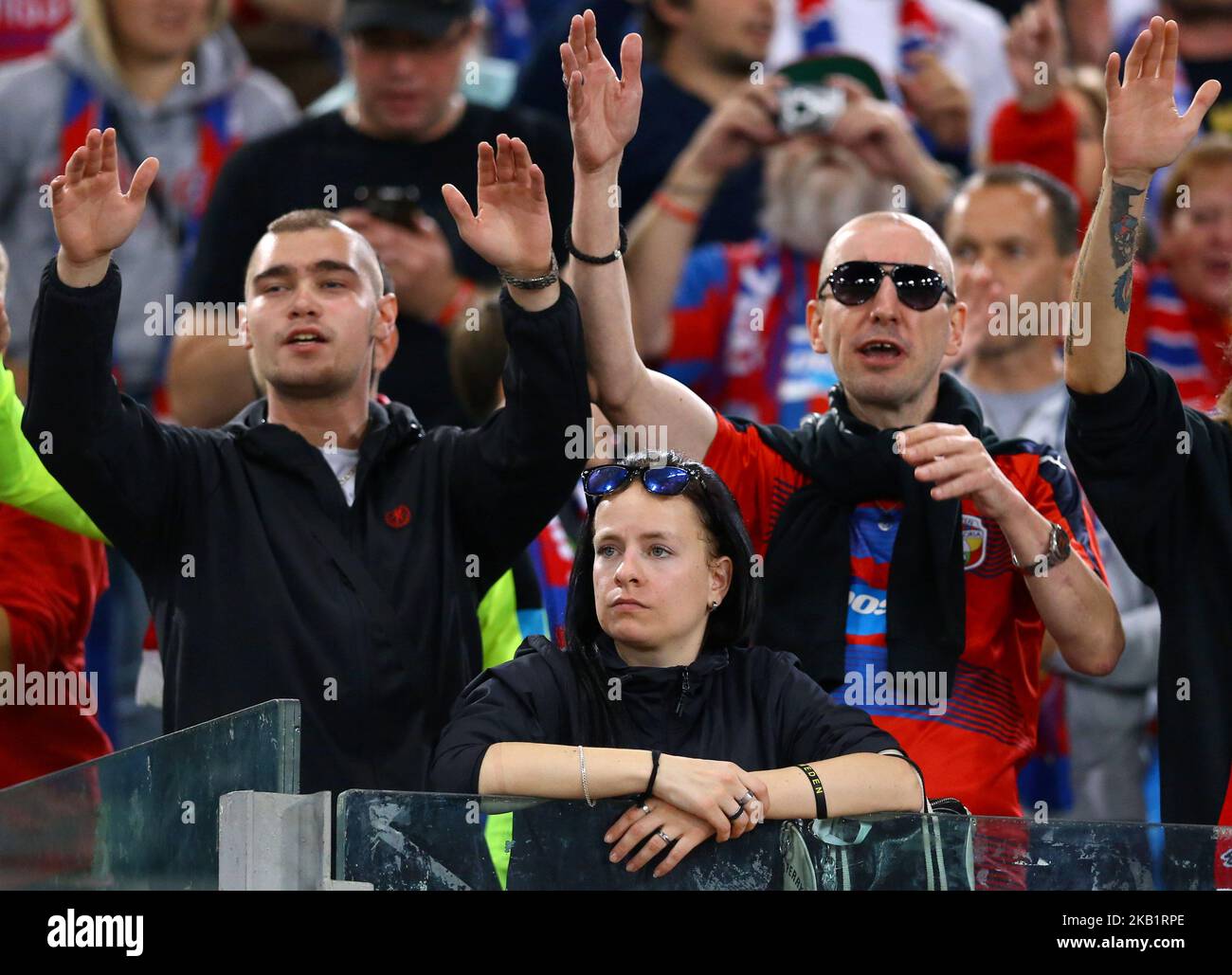 AS Roma / Viktoria Plzen : UEFA Champions League Group G Viktoria Plzen tifosi allo Stadio Olimpico di Roma il 2 ottobre 2018. (Foto di Matteo Ciambelli/NurPhoto) Foto Stock
