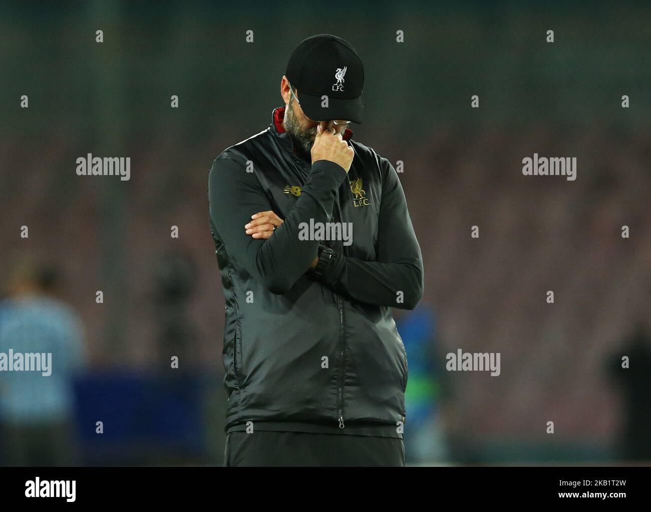 SSC Napoli contro FC Liverpool - UEFA Champions League Group C Liverpool manager Jurgen Klopp allo stadio San Paolo di Napoli il 3 ottobre 2018. (Foto di Matteo Ciambelli/NurPhoto) Foto Stock
