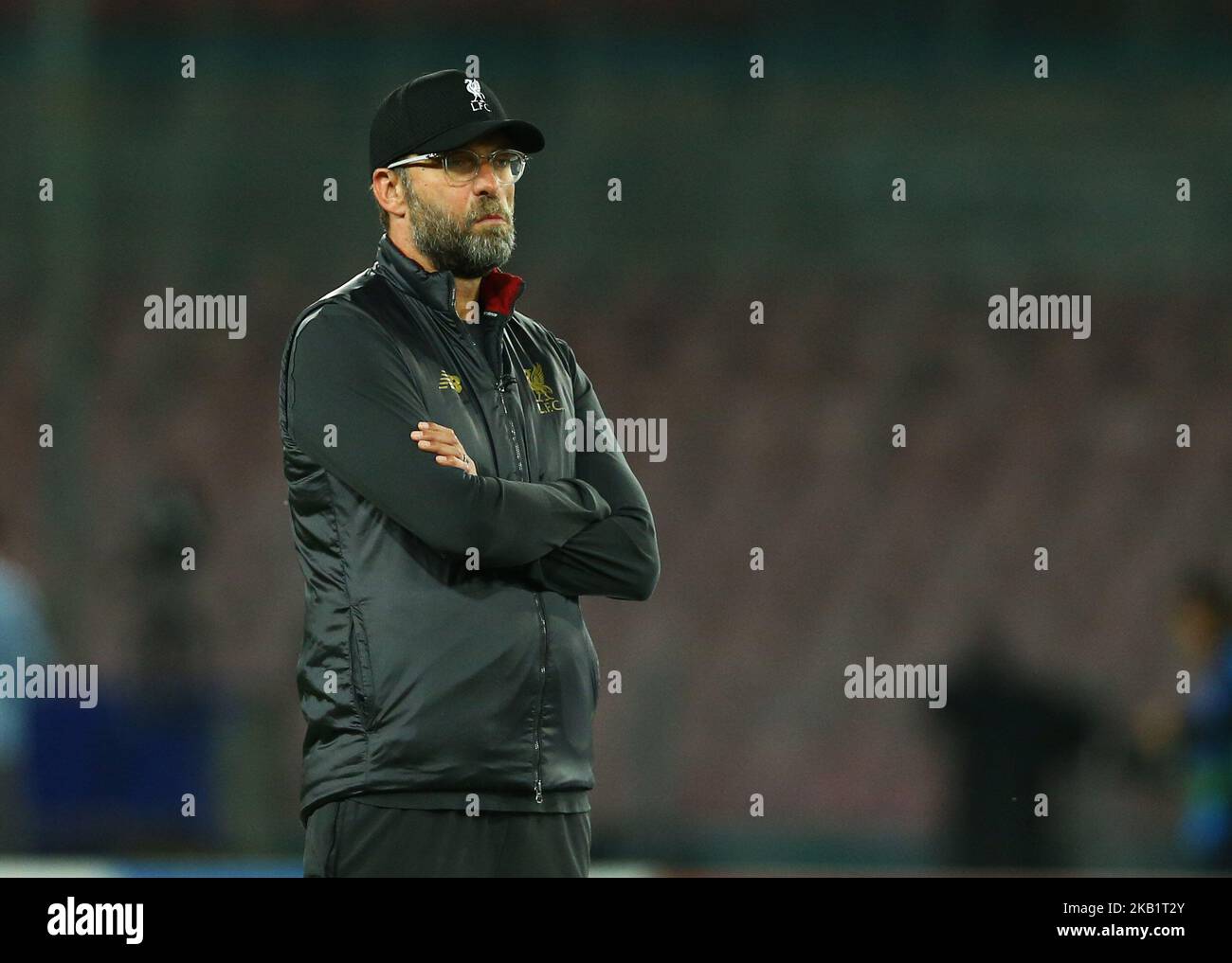 SSC Napoli contro FC Liverpool - UEFA Champions League Group C Liverpool manager Jurgen Klopp allo stadio San Paolo di Napoli il 3 ottobre 2018. (Foto di Matteo Ciambelli/NurPhoto) Foto Stock