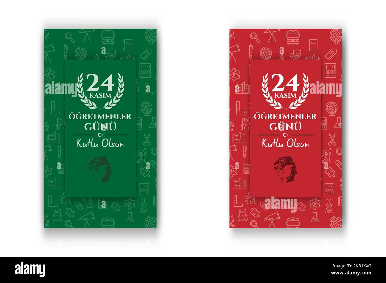 24 novembre, felice giornata degli insegnanti. dimensioni 1080x1920. Illustrazione vettoriale. Turco; 24 Kasım Öğretmenler Günü Kutlu Olsun Illustrazione Vettoriale