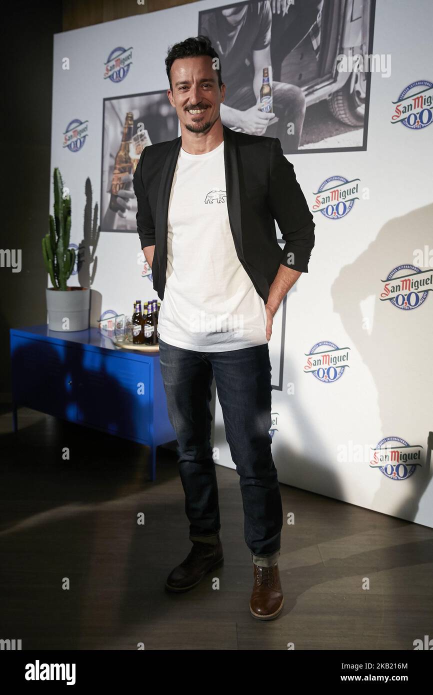 Pablo Puyol partecipa alla presentazione di San Miguel RO, OM al Gymage Theatre di Madrid, Spagna. Ottobre 09, 2018. (Foto di Angel Perez Meca/NurPhoto) Foto Stock