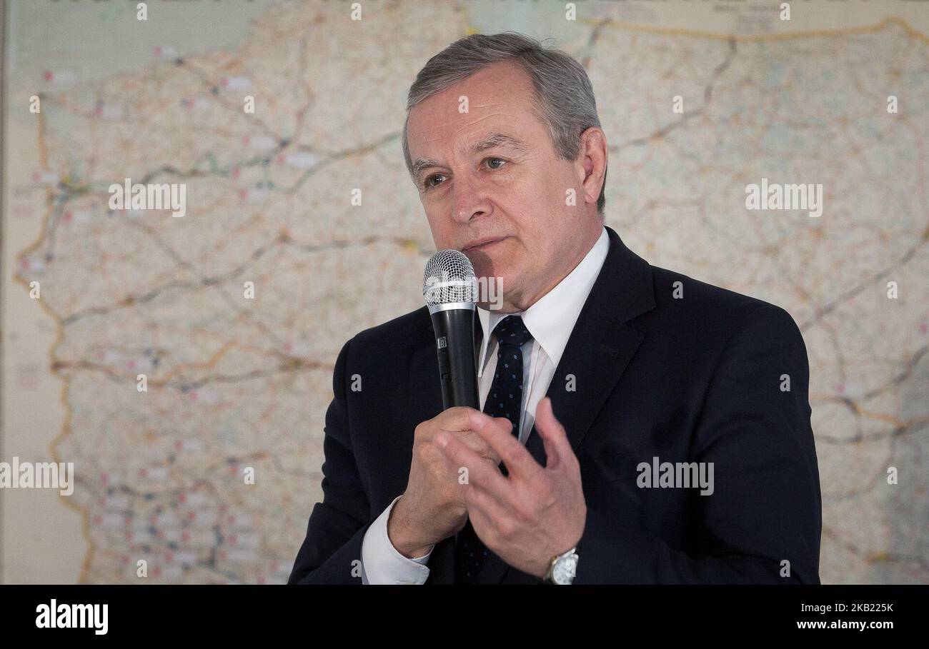 Piotr Glinski a Varsavia, Polonia, il 24 maggio 2018 (Foto di Mateusz Wlodarczyk/NurPhoto) Foto Stock