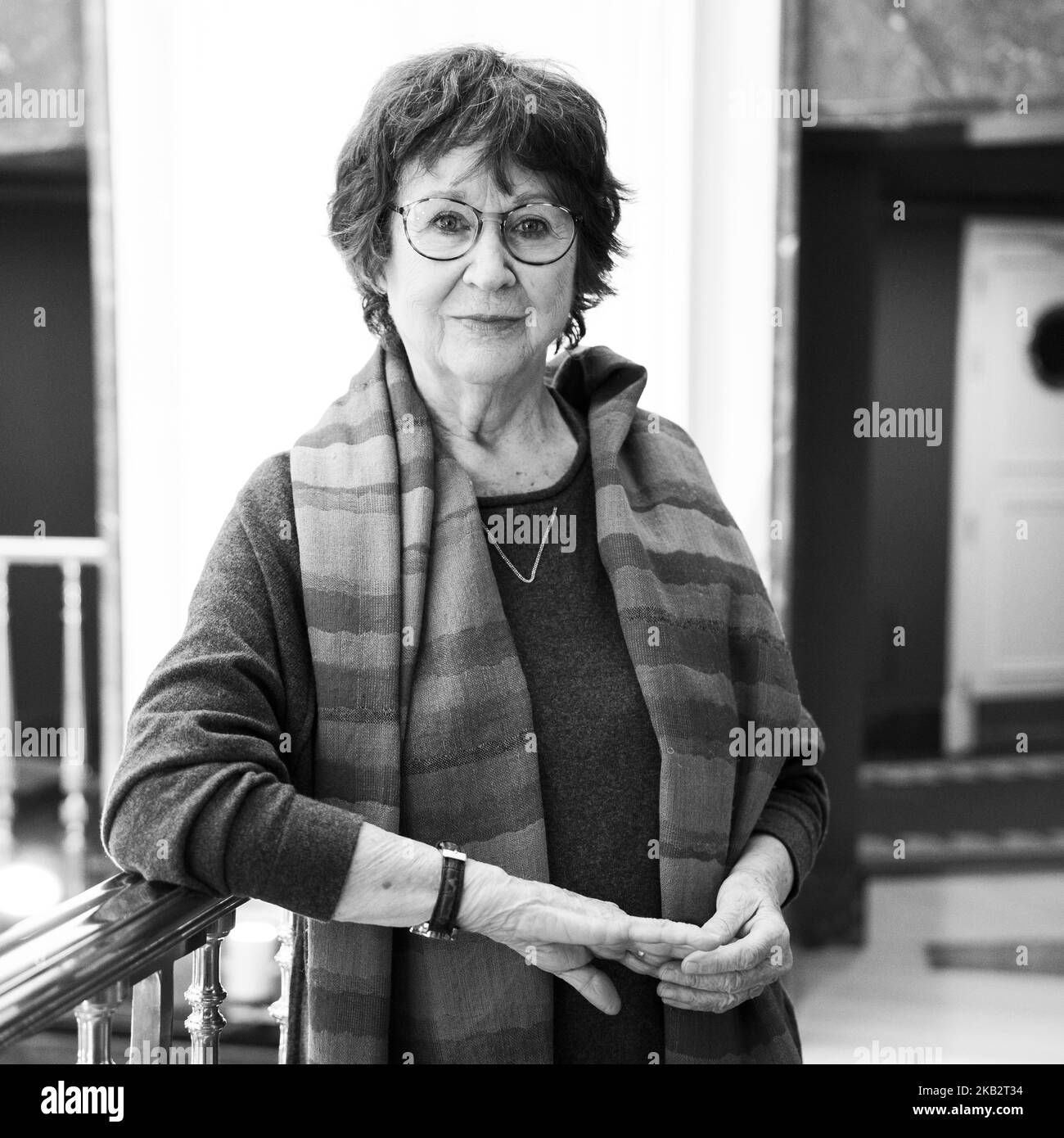 L'attrice Julieta Serrano posa durante la sessione di ritratti al Teatro de la Zarzuela di Madrid, il 6 novembre 2018 a Madrid, Spagna. (Foto di Oscar Gonzalez/NurPhoto) Foto Stock