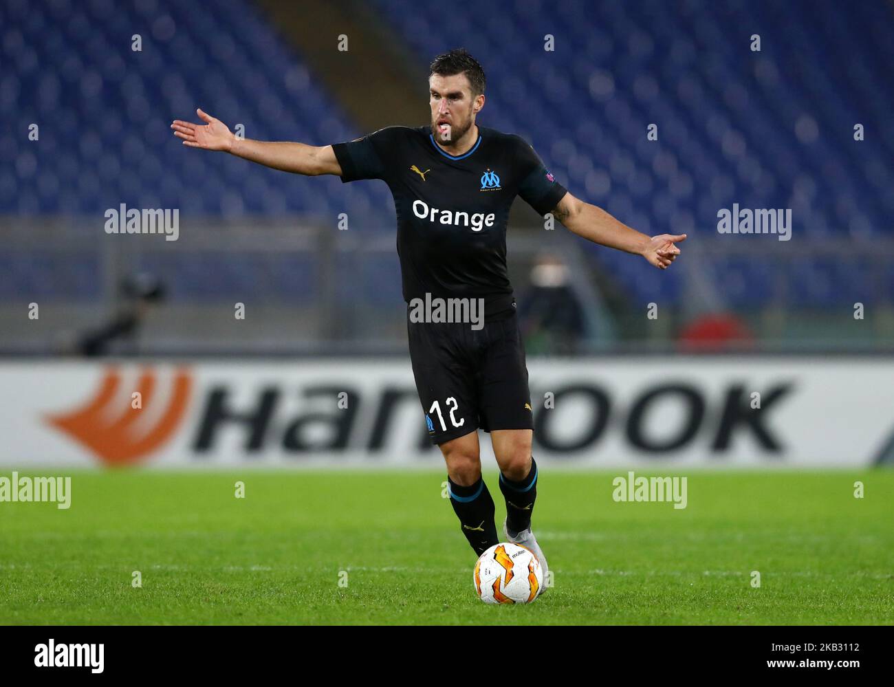 SS Lazio / Olympique de Marseille : UEFA Europa League Group H Kevin Strootman di Marsiglia allo Stadio Olimpico di Roma il 8 novembre 2018. (Foto di Matteo Ciambelli/NurPhoto) Foto Stock