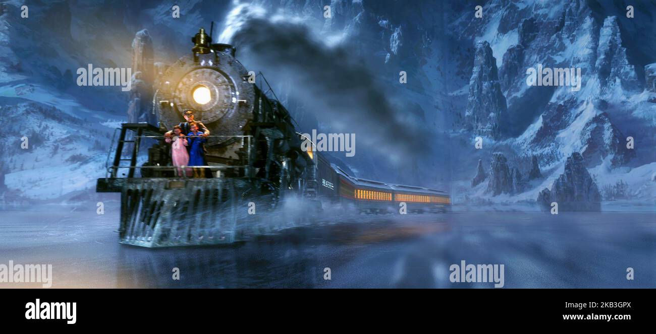 THE POLAR EXPRESS, HERO GIRL, THE CONDUCTOR, HERO BOY, 2004 Foto Stock