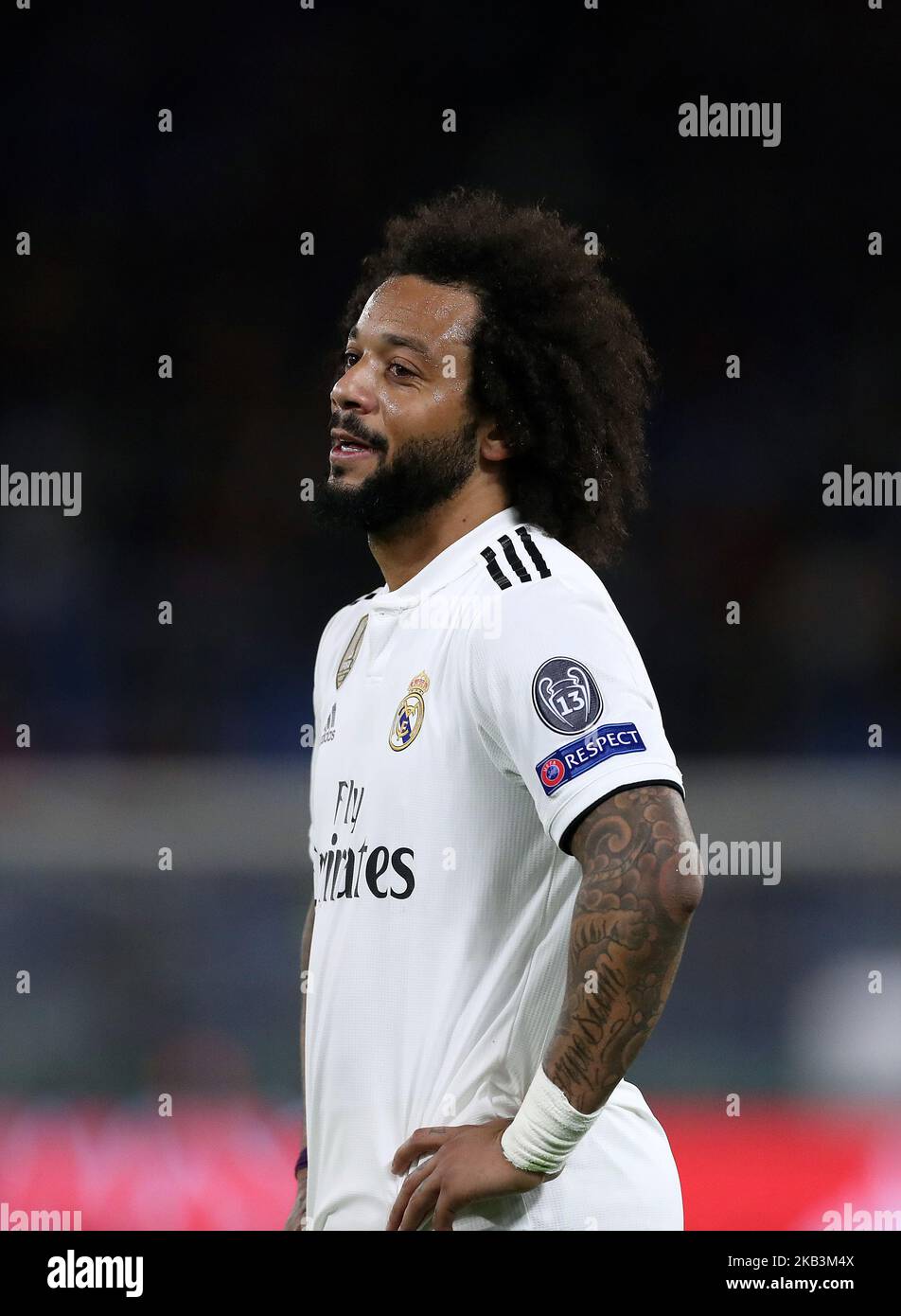 AS Roma contro FC Real Madrid : UEFA Champions League Group G Marcelo del Real Madrid allo stadio Olimpico di Roma il 27 novembre 2018. (Foto di Matteo Ciambelli/NurPhoto) Foto Stock