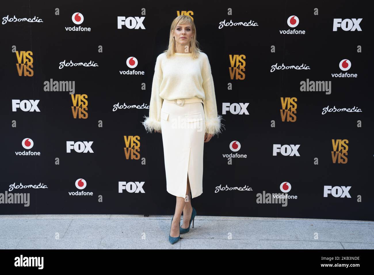 Maggie Civantos partecipa alla fotocall 'Vis A Vis' all'Hotel Santo Mauro il 29 novembre 2018 a Madrid, Spagna. (Foto di Oscar Gonzalez/NurPhoto) Foto Stock