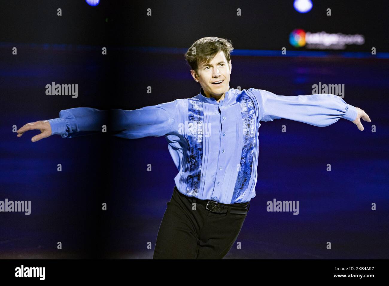 Jeffrey Buttle suona in Revolution on Ice Tour 2018 al Palacio Vistalegreon di Madrid il 28 dicembre 2018 a Madrid, Spagna. (Foto di Oscar Gonzalez/NurPhoto) Foto Stock