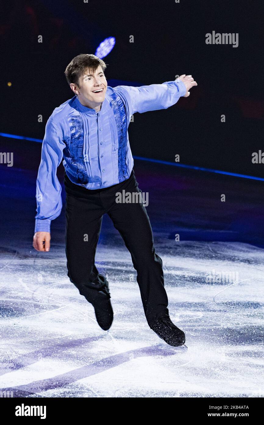 Jeffrey Buttle suona in Revolution on Ice Tour 2018 al Palacio Vistalegreon di Madrid il 28 dicembre 2018 a Madrid, Spagna. (Foto di Oscar Gonzalez/NurPhoto) Foto Stock