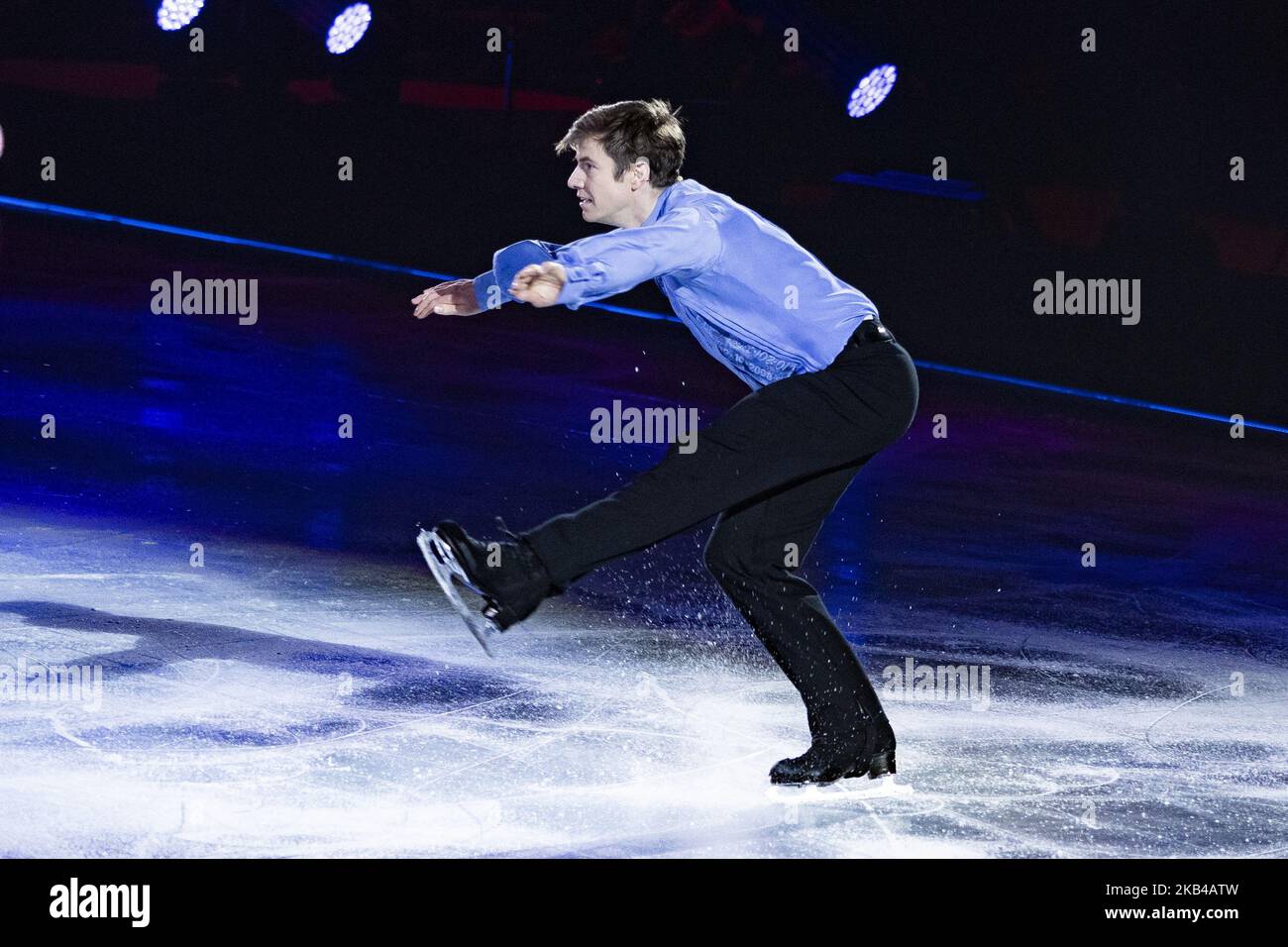 Jeffrey Buttle suona in Revolution on Ice Tour 2018 al Palacio Vistalegreon di Madrid il 28 dicembre 2018 a Madrid, Spagna. (Foto di Oscar Gonzalez/NurPhoto) Foto Stock