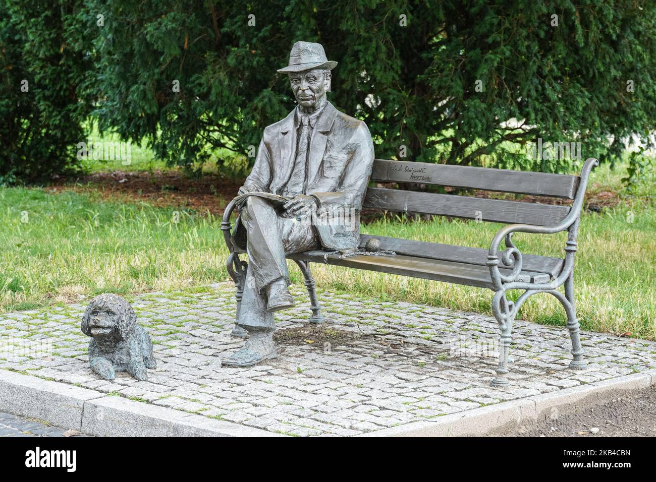 La scultura in bronzo di Jakub Chojnacki al Tum collina di Plock Polonia Foto Stock