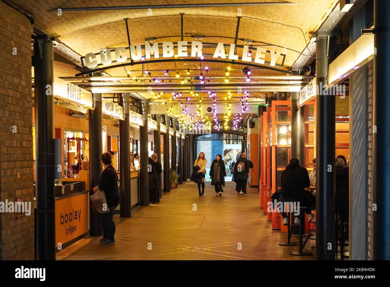Campo alimentare di cetriolo Alley a Thomas Neals Centre, Londra Inghilterra Regno Unito Regno Unito Foto Stock