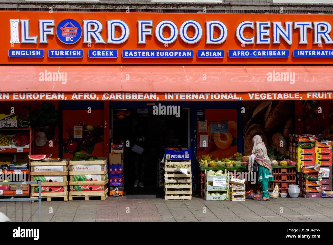 Negozio di alimentari Ilford Food Centre, Ilford, Londra, Inghilterra Regno Unito Regno Unito Foto Stock