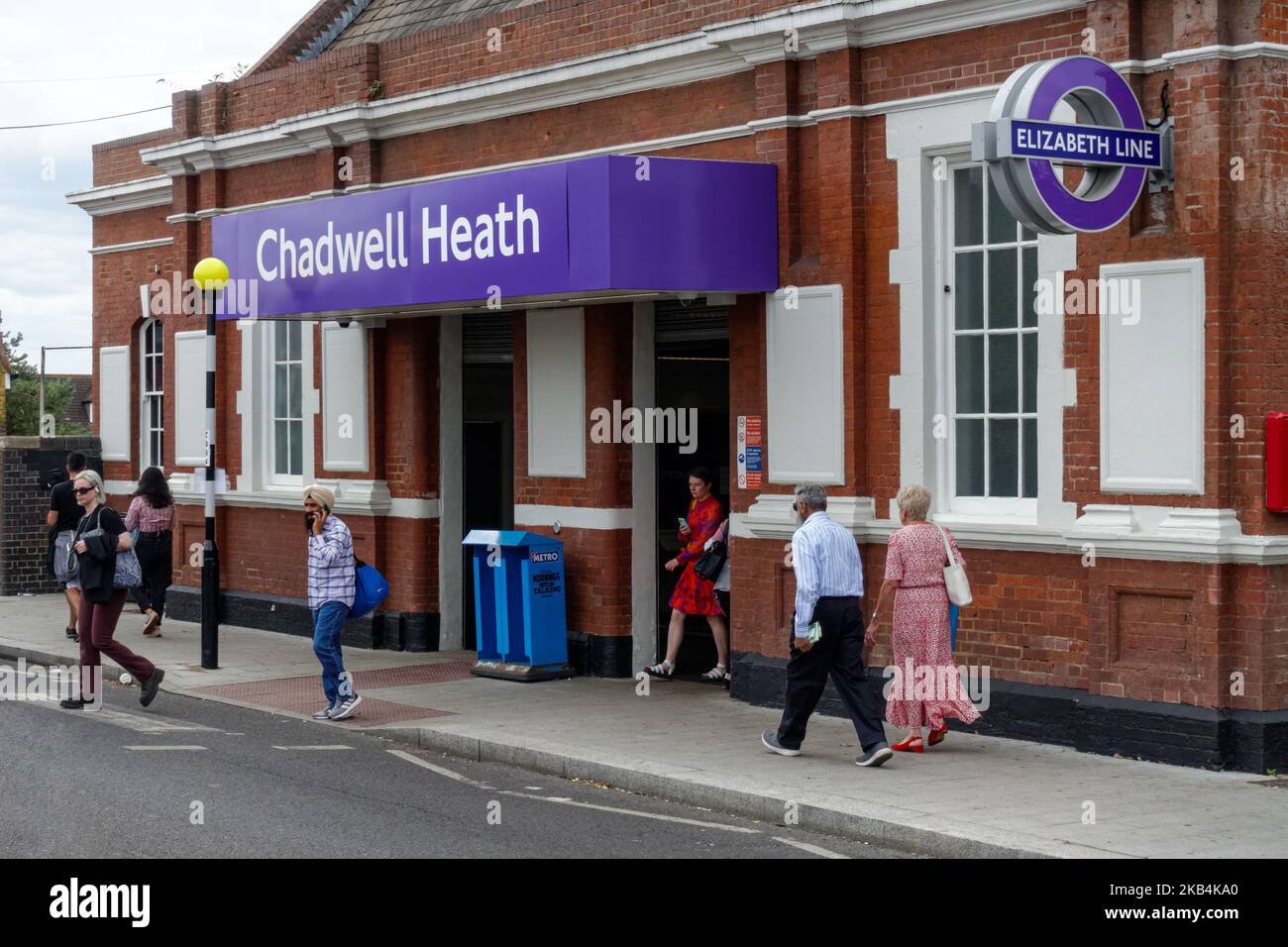 Stazione di Chadwell Heath sulla linea Elizabeth, Londra Inghilterra Regno Unito Regno Unito Foto Stock