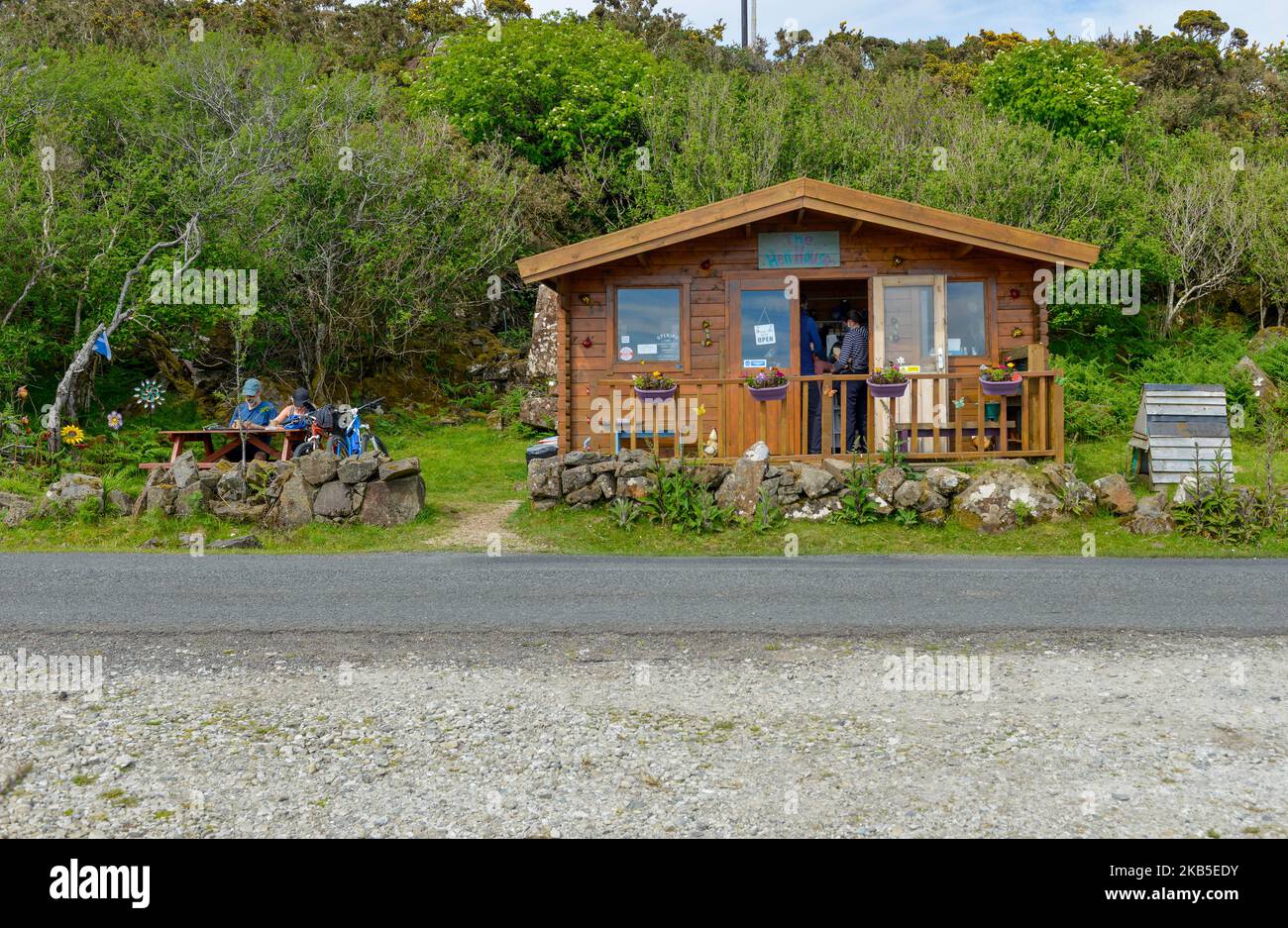 L'Hen House Cafe e punto picnic sul lato occidentale di Mull Foto Stock