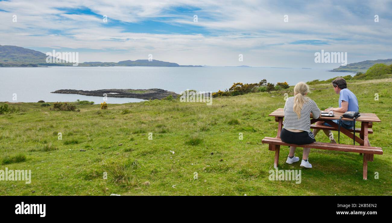 L'Hen House Cafe e punto picnic sul lato occidentale di Mull Foto Stock
