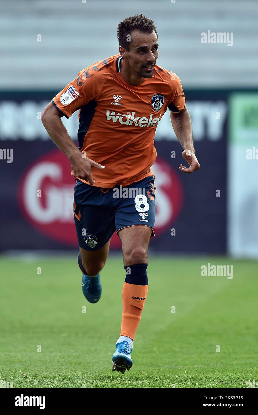 Oldham's Filipe Morais durante la partita della Sky Bet League 2 tra Plymouth Argyle e Oldham Athletic all'HME Park Stadium di Plymouth sabato 7th settembre 2019. (Foto di Eddie Garvey/MI News/NurPhoto) Foto Stock