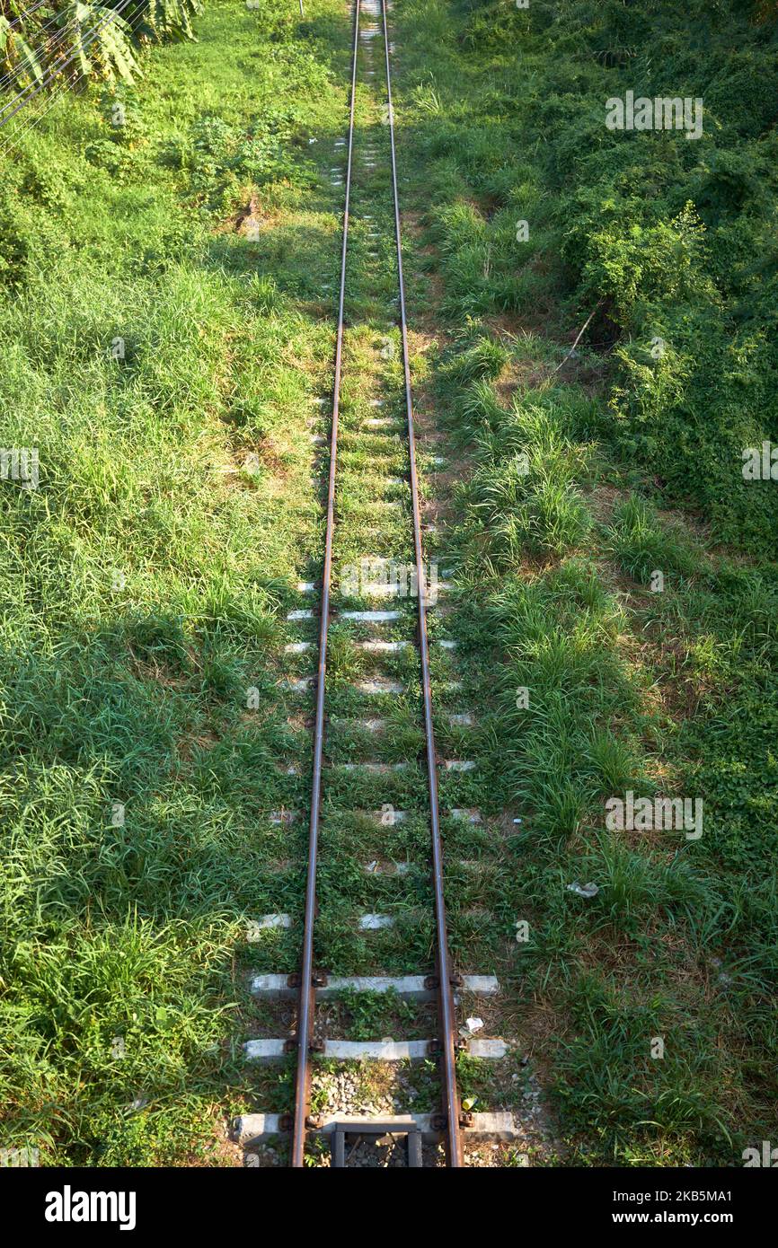 Binario ferroviario Pattaya Thailandia Foto Stock