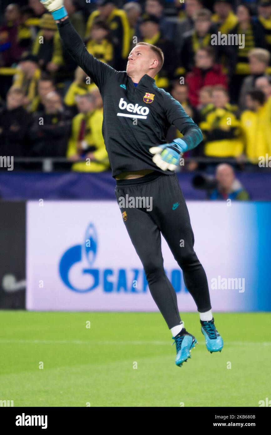 Marc-André ter Stegen, portiere di Barcellona prima della partita UEFA Champions League Group F tra Borussia Dortmund e FC Barcelona al Signal Iduna Park il 17 settembre 2019 a Dortmund, Germania. (Foto di Peter Niedung/NurPhoto) Foto Stock
