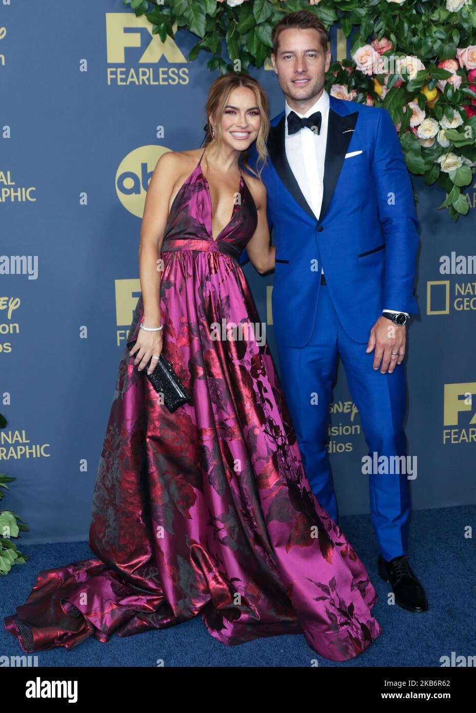 LOS ANGELES, CALIFORNIA, USA - 22 SETTEMBRE: Chrisshell Stause e Justin Hartley arrivano al Walt Disney Television 2019 EMMY Award Post Party tenutosi a Otium il 22 settembre 2019 a Los Angeles, California, Stati Uniti. (Foto di David Acosta/Image Press Agency/NurPhoto) Foto Stock