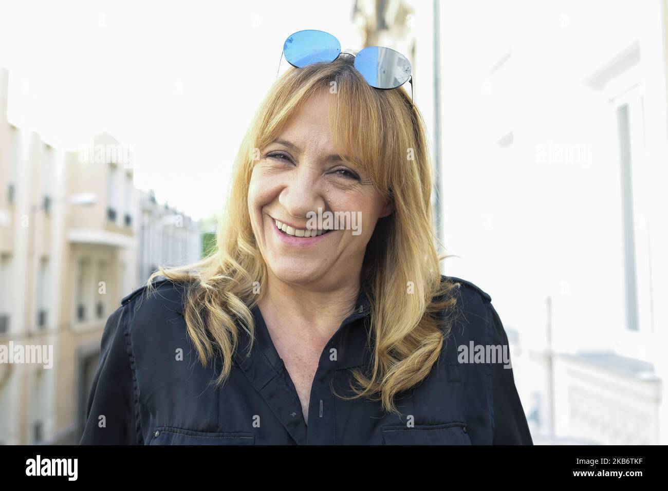 L'attrice Blanca Portillo posa durante la sessione di ritratto a Madrid. 24 settembre 2019 in Spagna (Foto di Oscar Gonzalez/NurPhoto) Foto Stock