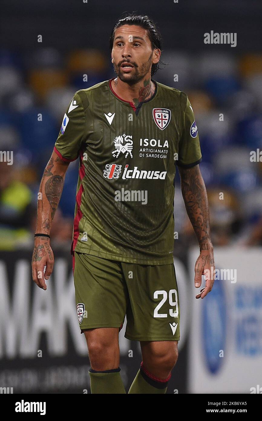 Lucas Castro di Cagliari Calcio durante la Serie A TIM match tra SSC Napoli e Cagliari Calcio allo Stadio San Paolo Napoli Italia il 25 settembre 2019. (Foto Franco Romano) Foto Stock