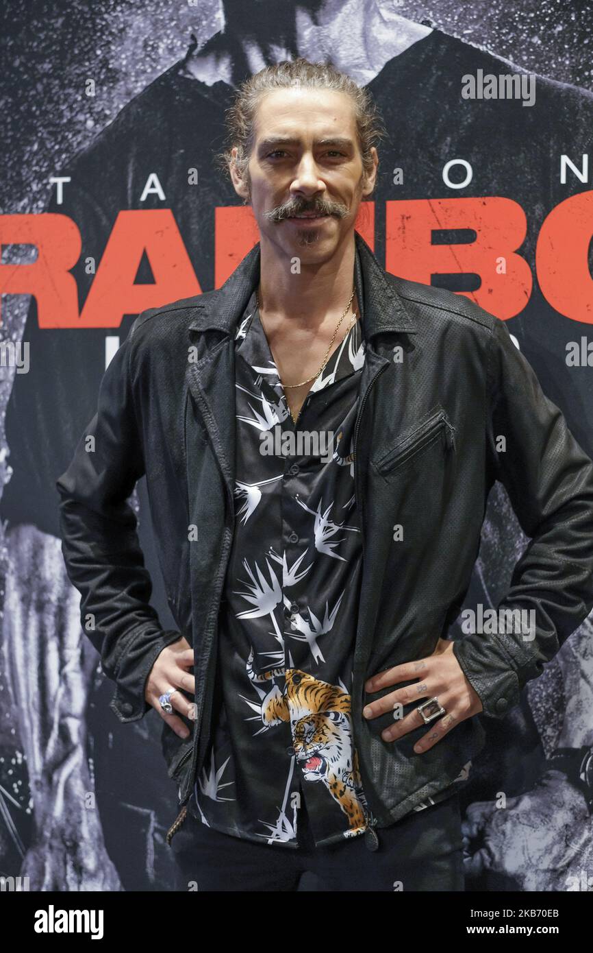 L'attore Oscar Jaenada al film di Fotocall '' Rambo Last Blood '' a Madrid il 26 settembre 2019. Spagna (Foto di Oscar Gonzalez/NurPhoto) Foto Stock