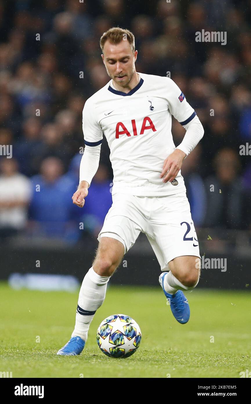 Christian Eriksen di Tottenham Hotspur durante la UAFA Champion League Group B tra Tottenham Hotspur e Bayern Monaco di Baviera al Tottenham Hotspur Stadium , Londra, Regno Unito il 01 ottobre 2019 (Photo by Action Foto Sport/NurPhoto) Foto Stock