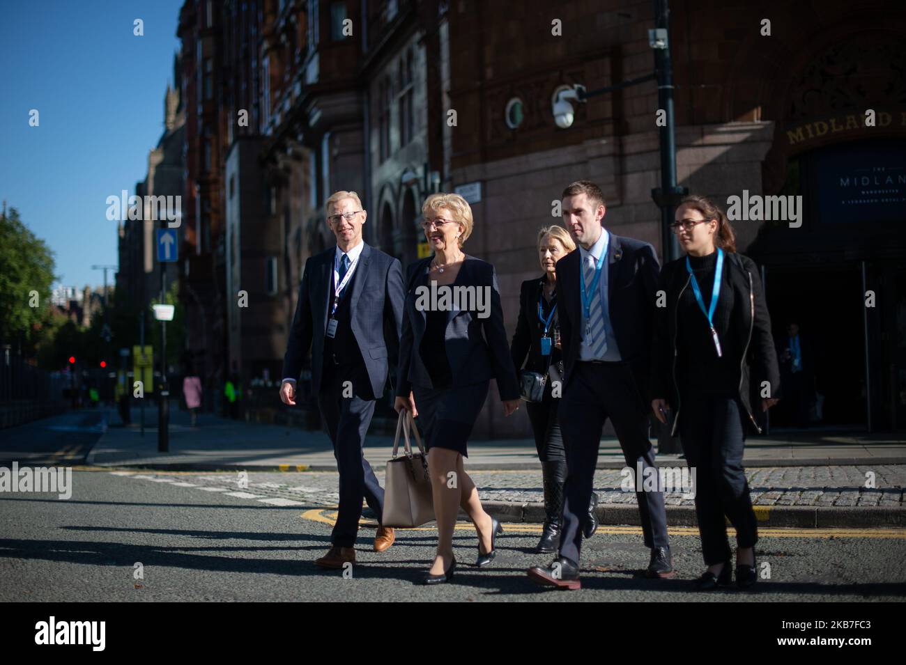 Il deputato di Rt Hon Andrea Leadsom durante la Conferenza del Partito conservatore al Manchester Central Convention Complex, Manchester, mercoledì 2 ottobre 2019 (Foto di P Scaasi/MI News/NurPhoto) Foto Stock