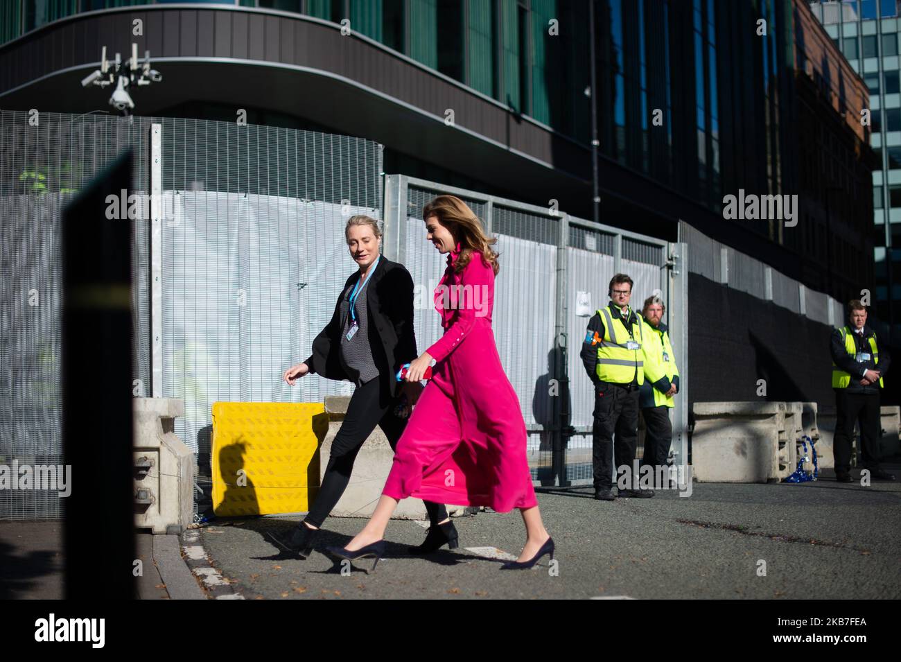 Carrie Symonds, partner del primo Ministro Boris Johnson, durante la Conferenza del Partito conservatore al Manchester Central Convention Complex, Manchester, mercoledì 2 ottobre 2019 (Foto di P Scaasi/MI News/NurPhoto) Foto Stock